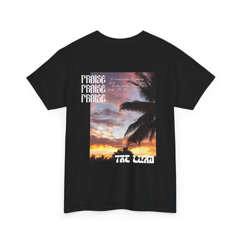 Psalm 19:1 Tee Black — Christian Faith Graphic Shirt