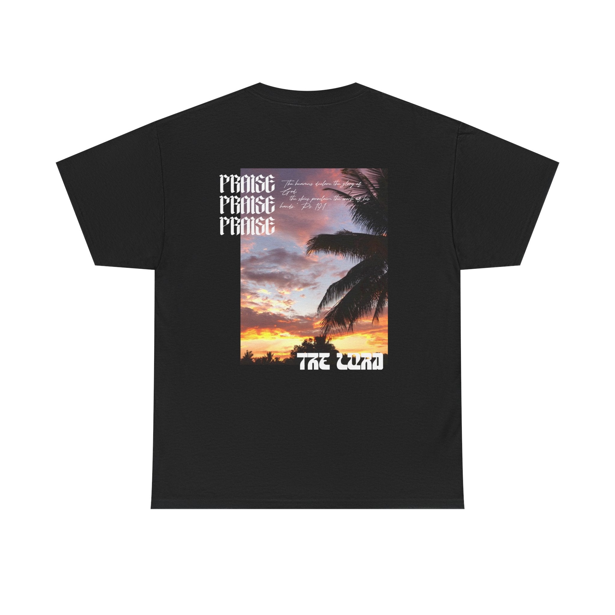 Psalm 19:1 Tee Black — Christian Faith Graphic Shirt