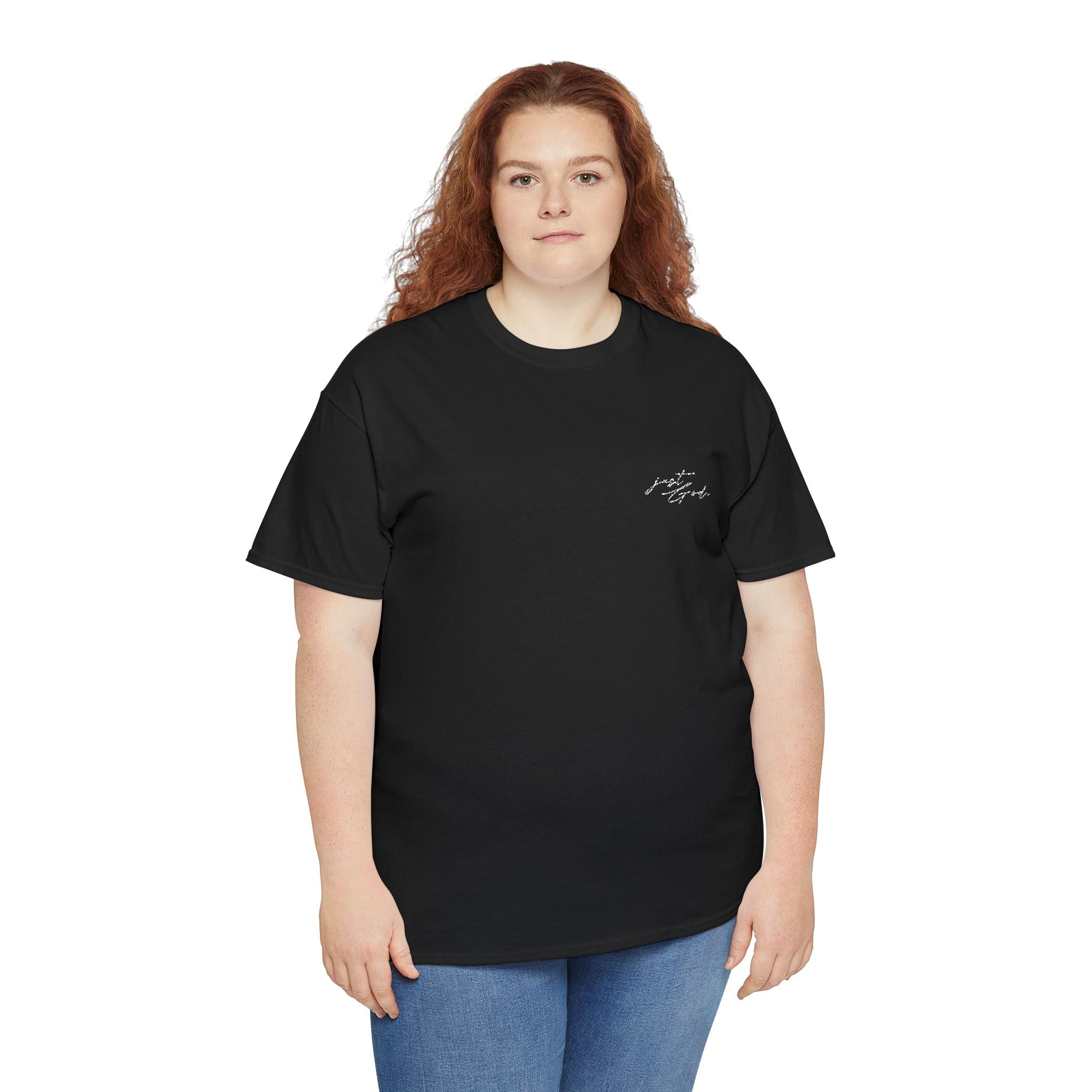 Embroidery Logo Unisex Heavy Cotton Tee Black